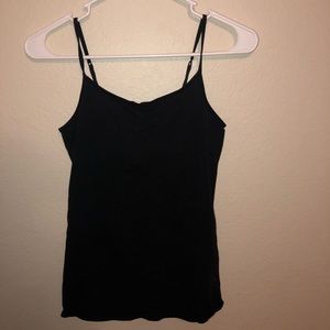 Black spaghetti strap tank top